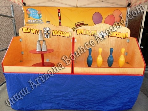 Milk Bottle Knockdown Carnival Game Rental AZ